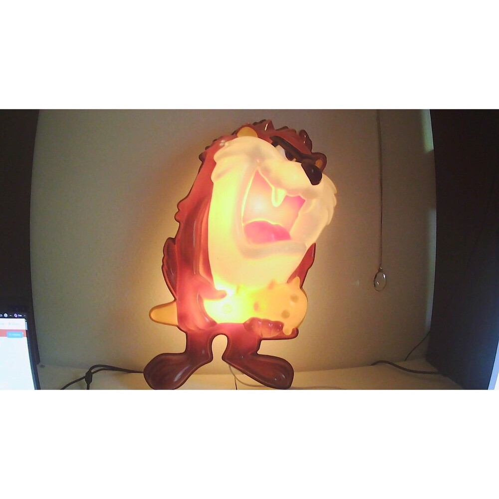 Vintage Highlite Looney Tunes TASMANIAN DEVIL TAZ Blow Mold Wall Lamp 90s Decor